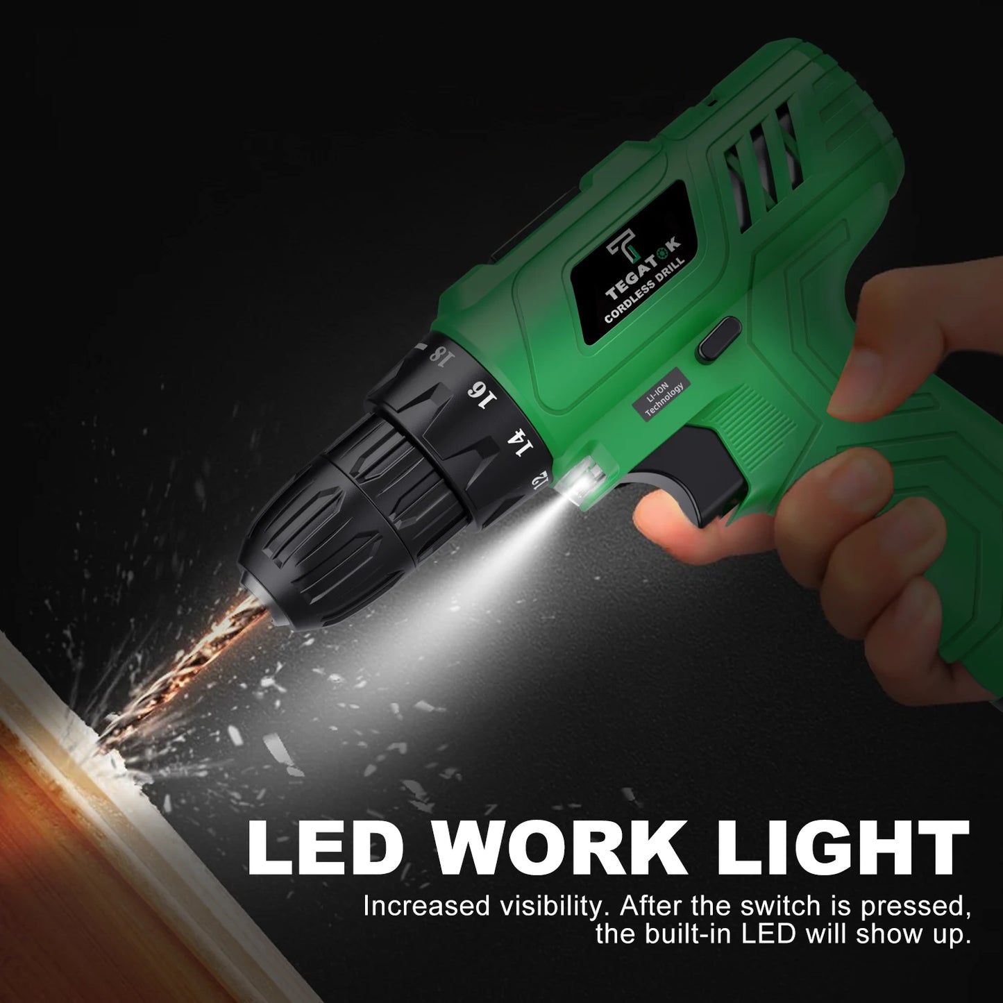 12V Li-ion Cordless Drill Set with Single Speed Keyless Chuck & Brushed Motor Electric Power Tools for DIY US Local Warehouse SolidRoot Buy Furniture USA