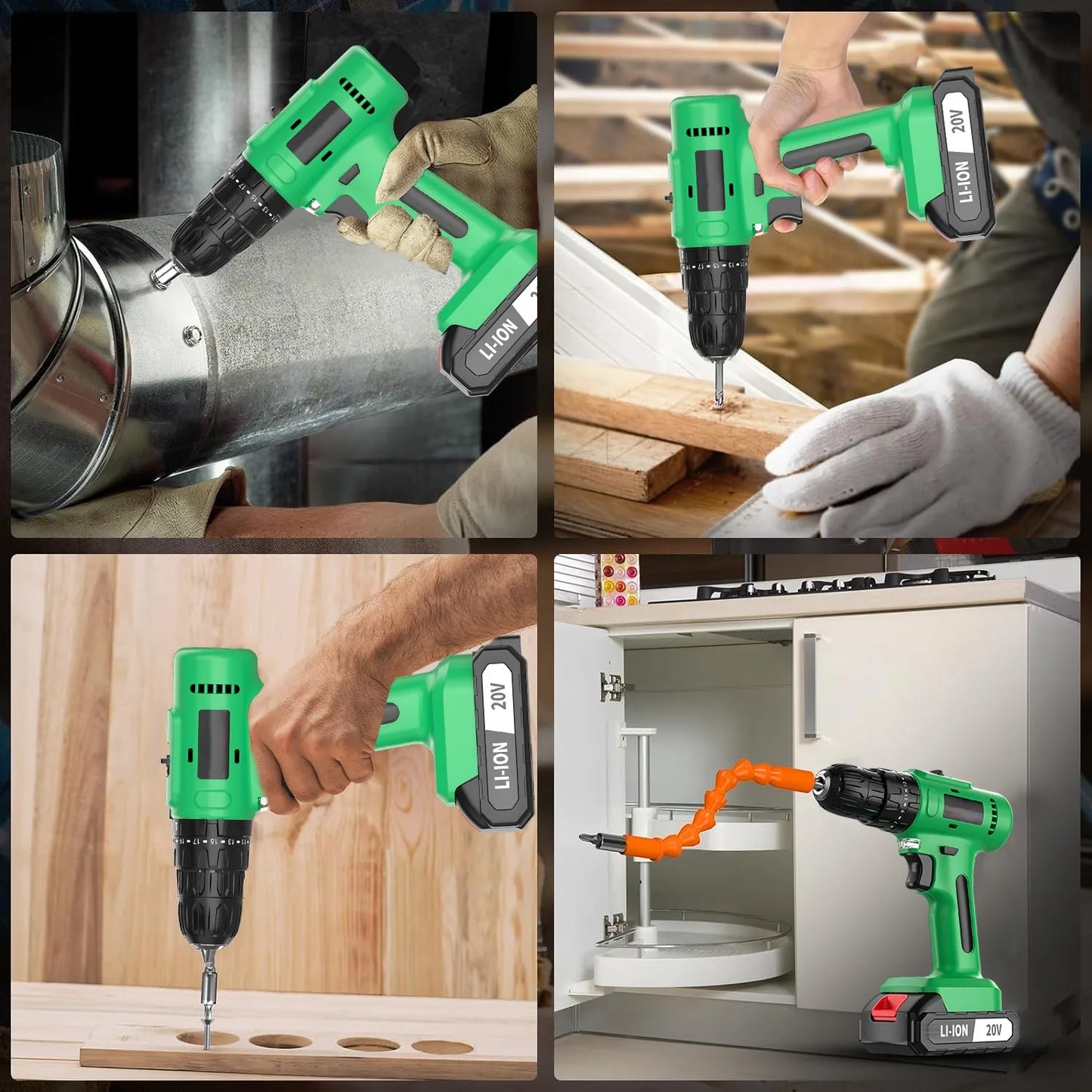 OEM Customizable 20V Cordless Impact Drill Electric Screwdriver with Drop Shipping Local US Warehouse Supported Power Drills SolidRoot Buy Furniture USA