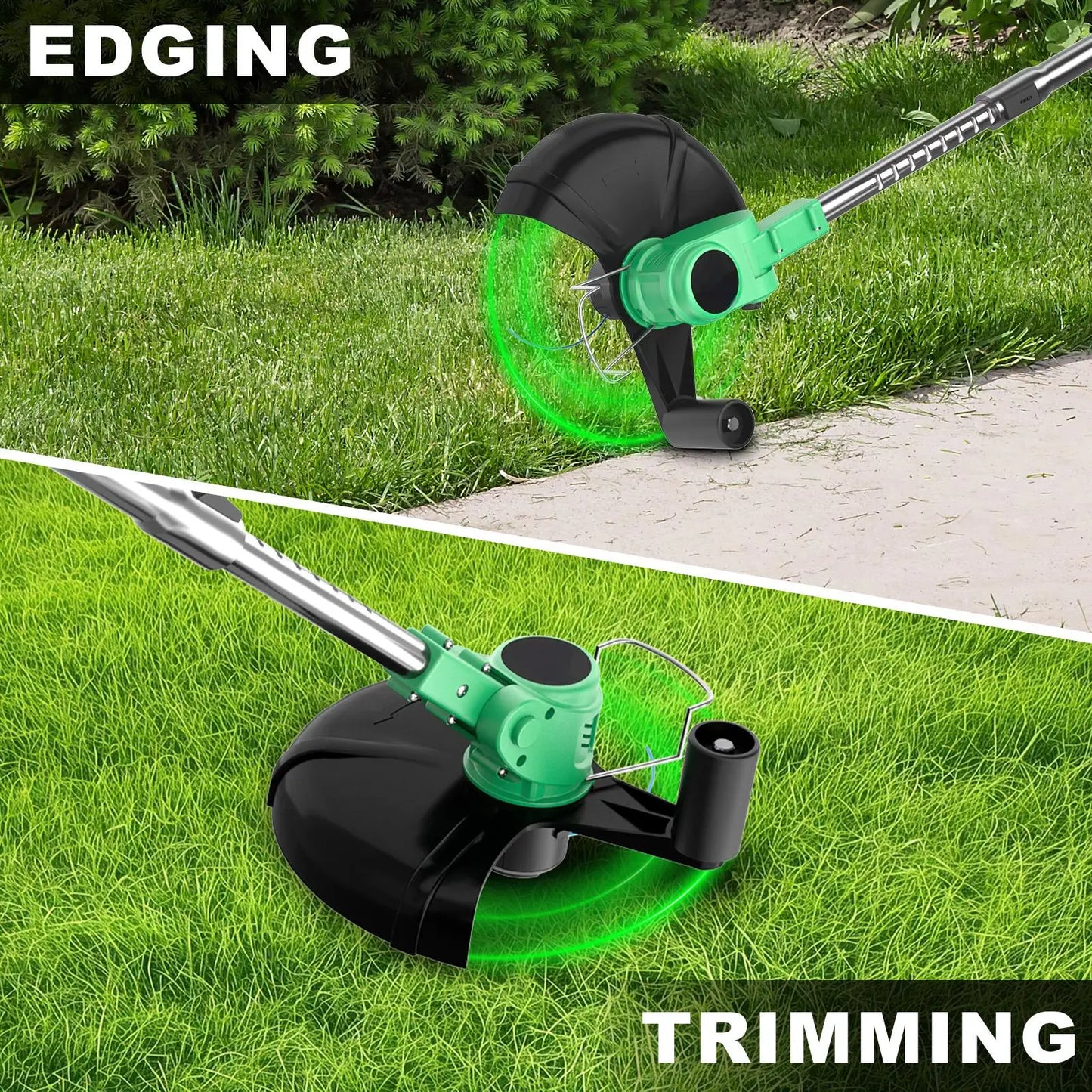 Electric Grass Trimmer 20V Cordless with Folding Handle DIY Grade Local US Warehouse SolidRoot Buy Furniture USA