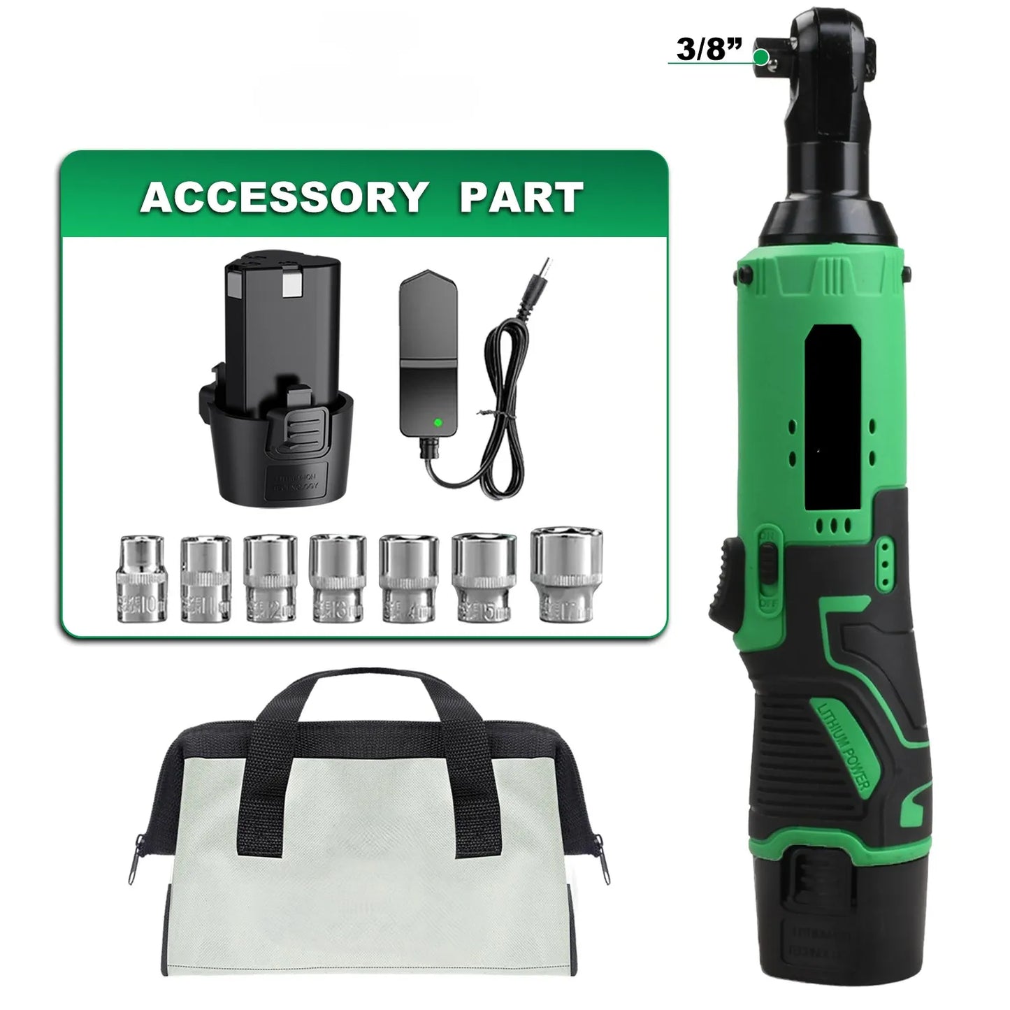 Local US Warehouse 12V Ratchet Wrench DIY Grade Electric Impact Wrench with 45nm Torque for Car Battery Powered SolidRoot Buy Furniture USA