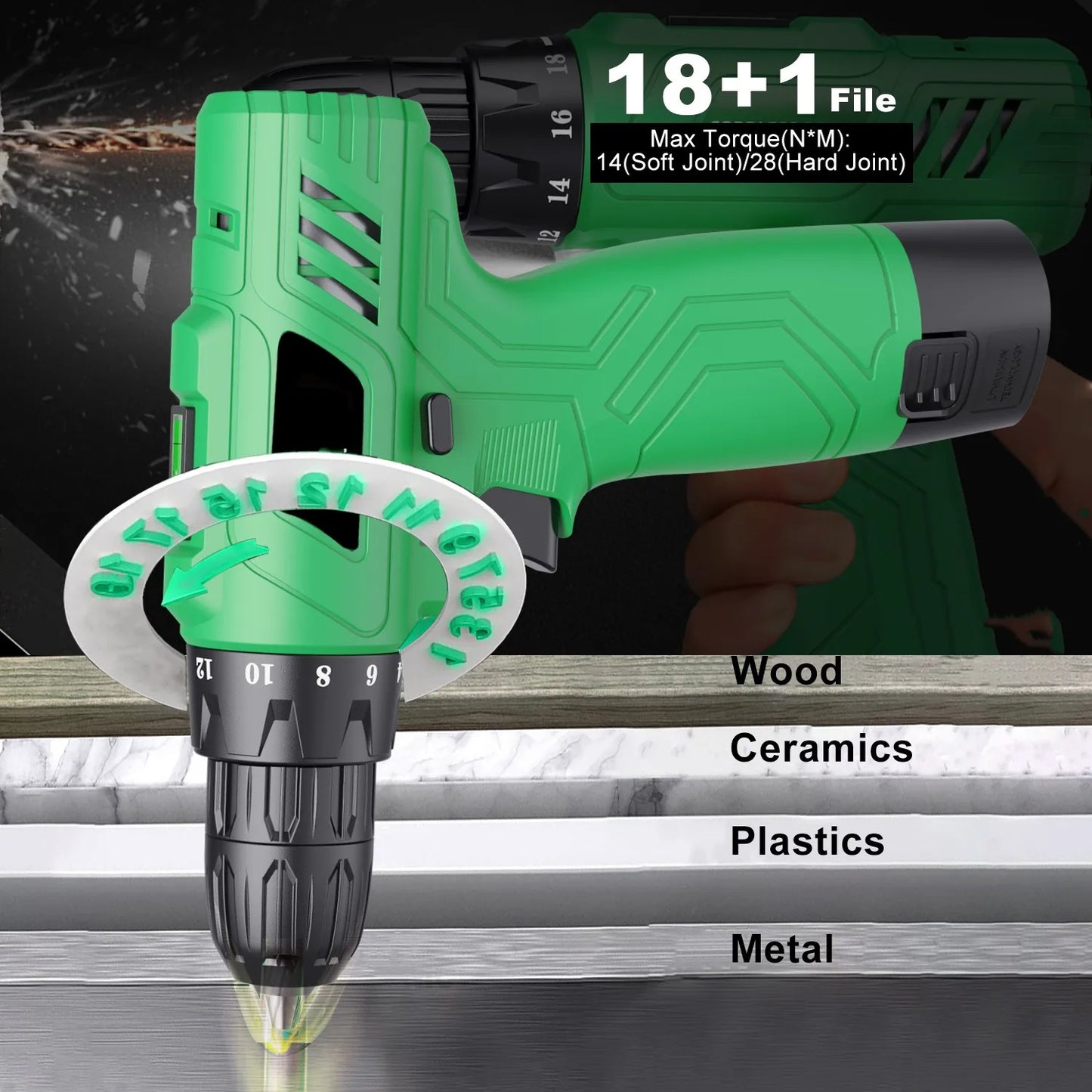 12V Li-ion Cordless Drill Set with Single Speed Keyless Chuck & Brushed Motor Electric Power Tools for DIY US Local Warehouse SolidRoot Buy Furniture USA