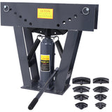 16 Ton Pipe Tube Bender Manual Hydraulic, Piping Bending Exhaust Tube Fabric w/8 Dies(1/2,3/4,1,1-1/4,1-1/12,2,2-1/2,3) Adjustable Rollers 90-180 Degree Bend Steel Iron Metal Ratcheting,dark gray Livingsource