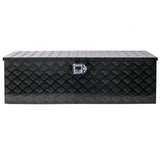 48inch Aluminum tool box,heavy duty truck bed tool box,outdoor trailer pickup storage tool box,RV storage organizer,underbody box w/lock keys,black 48x15x15inch Livingsource