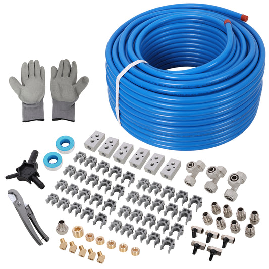 1/2' x 200ft Air Compressor Piping, High Quality PEX-AL-PEX Tubing, Air Hose Kit Air Compressor Accessories,Blue Tubing SolidRoot Buy Furniture USA