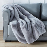 Cassilda Luxury Chinchilla Faux Fur Throw Blanket (50" x 60") - SolidRoot Buy Furniture USA