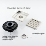 6 Inch Square Shower Floor Drain - SolidRoot Buy Furniture USA