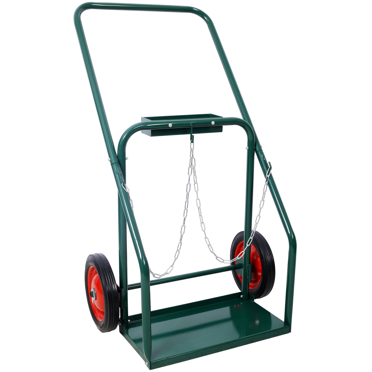 440lbs Capacity Cylinder Cart – Welding Cylinder Hand Truck, Large Dual Oxygen Tank Dolly with 10-Inch Solid Rubber Wheels