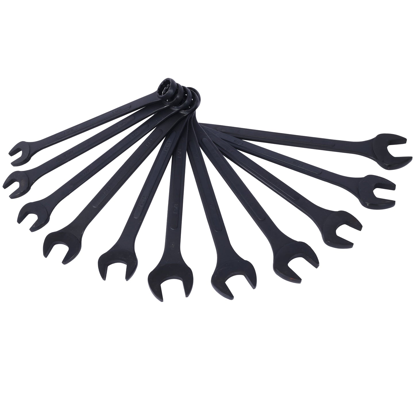 Jumbo Combination Wrench Set extra large, SAE, 11-piece, 1-5/16'' to 2'',Black Oxide, with Pouch Livingsource