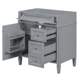 30'' Bathroom Vanity without Top Sink, Modern Bathroom Storage Cabinet with 2 Drawers and a Tip-out Drawer (NOT INCLUDE BASIN) SolidRoot Buy Furniture USA