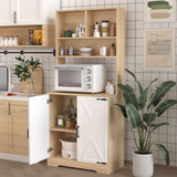 Pantry Cabinet with 2 Doors, 3-Tier Modern Kitchen Cabinet with Shelves, Freestanding Larder Cupboard, Kitchen Pantry Storage Cabinet for Kitchen, Dining Room Livingsource