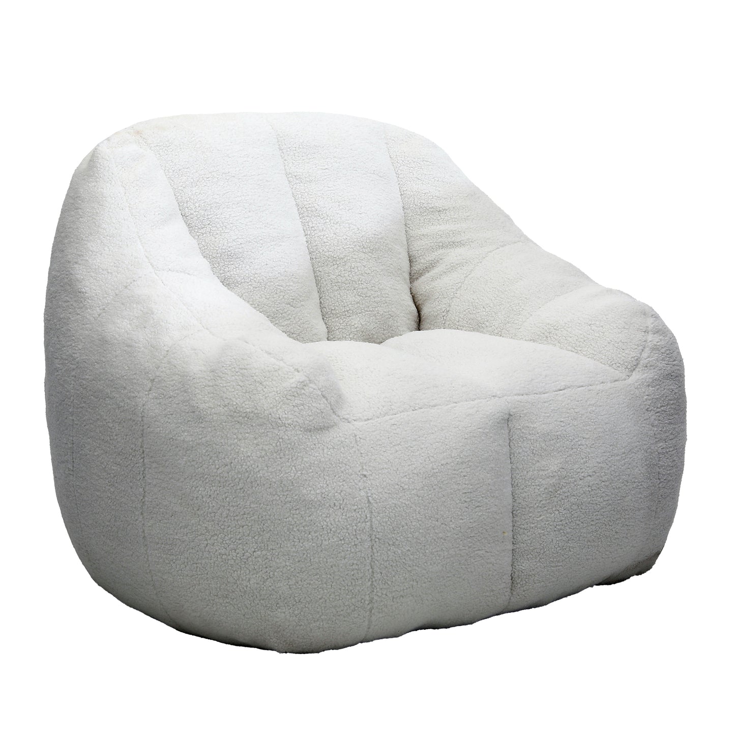 Comfy Bean Bag Chair with Memory Foam Filler – Tufted Soft Stuffed Bean Bag Sofa for Dorm, Apartment, or Living Room – White SolidRoot Buy Furniture USA