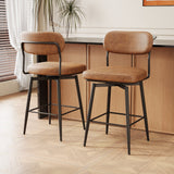 360 ° Rotating Bar Chair Bar Stool bar stools set of 2 piece set with leather cushions and iron brackets, suitable for various places such as home kitchens, restaurants, offices, etc. SolidRoot Buy Furniture USA