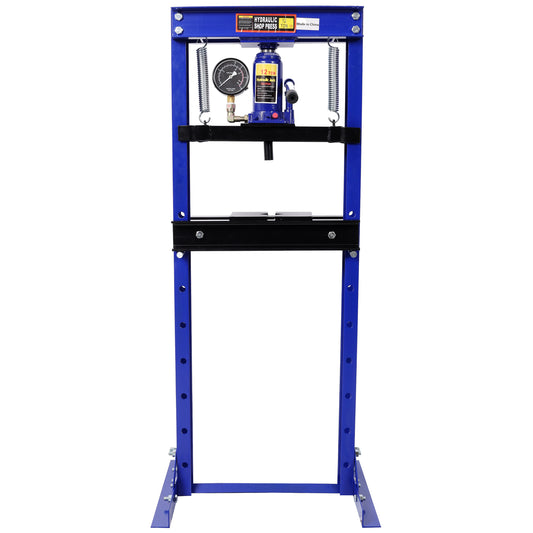 12Ton Bottle Jack Shop Press with Gauge, Bend, Straighten, or Press Parts, Install Bearings, U-Joints, Bushings, Ball Joints, and Pulleys,Blue SolidRoot Buy Furniture USA