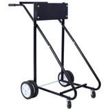 Outboard Boat Motor Stand, Engine Carrier Cart Dolly for Storage, 315lbs Weight Capacity, w/Wheels (black) Livingsource