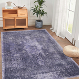 5x8 Area Rugs for Bedroom, Washable Rug, Low-Pile, Non-Slip, Non-Shedding, Foldable, Kid & Pet Friendly - Area Rugs for living room, bedroom, kitchen, dining room rug, (Anthracite, 5' x 8') Livingsource