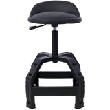Pneumatic 360 Degree Swivel Stool, Mechanics Rolling Creeper Seat, Heavy Duty Mechanics Stool,black Livingsource
