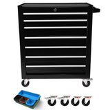 7 Drawers Rolling Tool Chest with Wheels, Portable Rolling Tool Box on Wheels, Tool Chest Organizer for Garage, Workshop, Home Crafts Use (BLACK) SolidRoot Buy Furniture USA