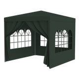 10' x 10' Heavy Duty Outdoor Party Tent Gazebo Wedding Canopy with 4 Removable Walls, Green SolidRoot Buy Furniture USA