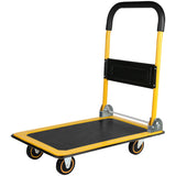 Moving Platform Hand Truck Home Large Foldable Push Cart Dolly 330 lbs Capacity Heavy Duty Space Saving Collapsible Swivel Push Handle Flat Bed Wagon SolidRoot Buy Furniture USA