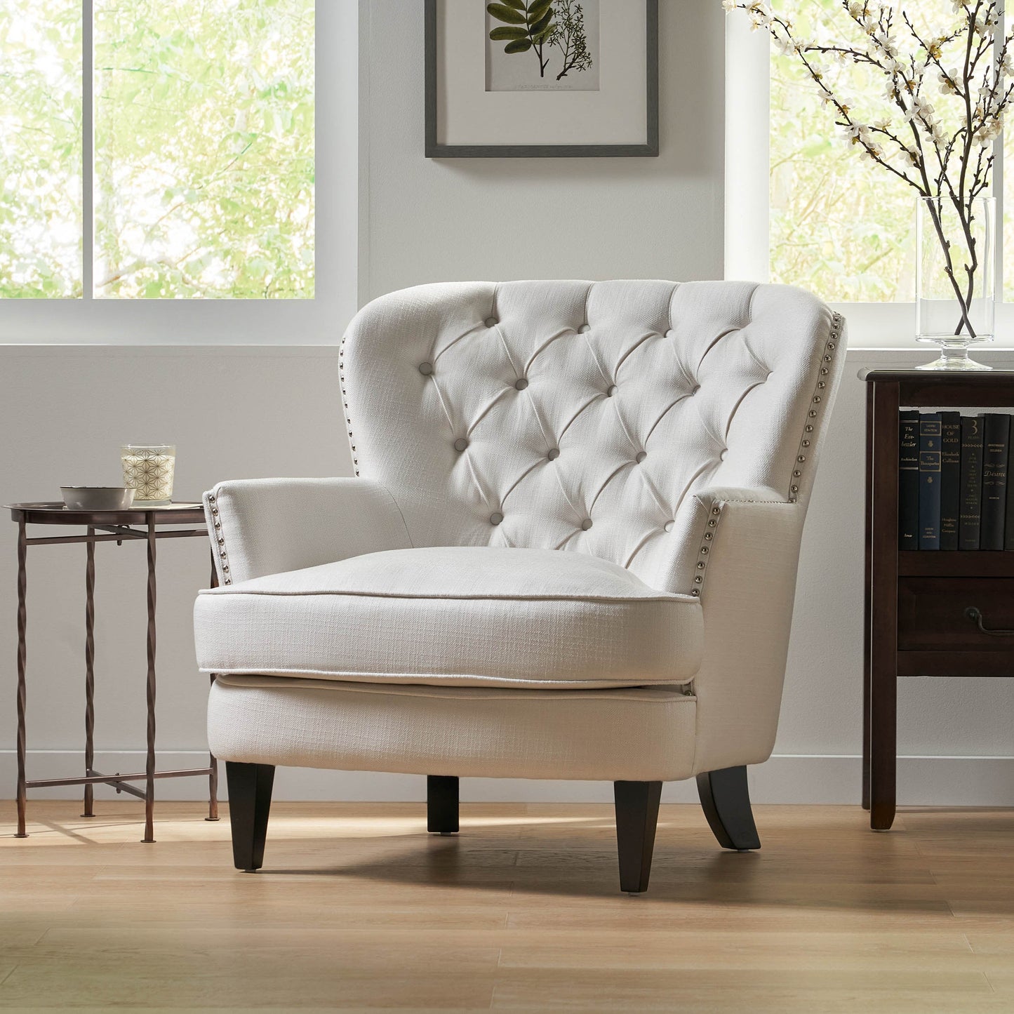 Modern Accent Chair Upholstered Foam Filled Living Room Chairs Comfy Reading Chair Mid Century Modern Chair , Armchair for Living Room Bedroom SolidRoot Buy Furniture USA