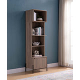 Bakers Rack, Kitchen Display Storage Cabinet Dark Taupe Livingsource
