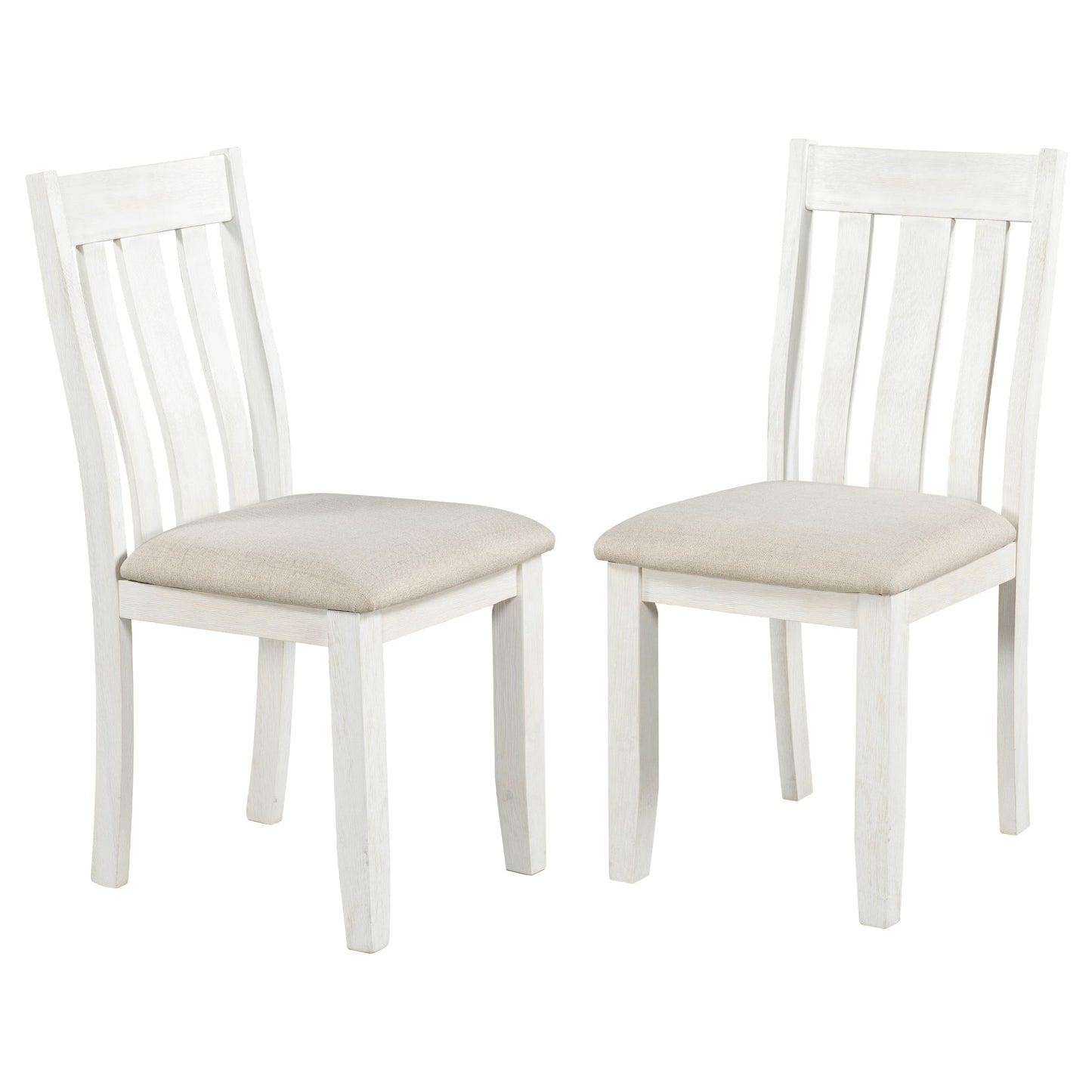 TREXM Retro Style 2 Upholstered Chairs (Brown+White) SolidRoot Buy Furniture USA