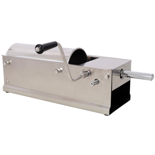 5L/11LBS Horizontal Sausage Stuffer,Stainless Steel,Manual Sausage Maker,With 4PCS Filling Nozzles, For Home & Commercial Use SolidRoot Buy Furniture USA