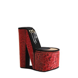 9' Tall Display Jewelry Box with Hooks, High Heel Shoe Design, Leopard Print Livingsource