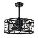 (Same SKU W159268318) 20''Industrial 5-Blade Ceiling Fan with remote control ,5 ABS Blades small size ceiling fan--Matte Black SolidRoot Buy Furniture USA