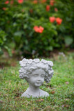 Cement Bust Wall Planter - Indoor Outdoor Home Garden Decor, 8" x 4" x 9" - SolidRoot Buy Furniture USA