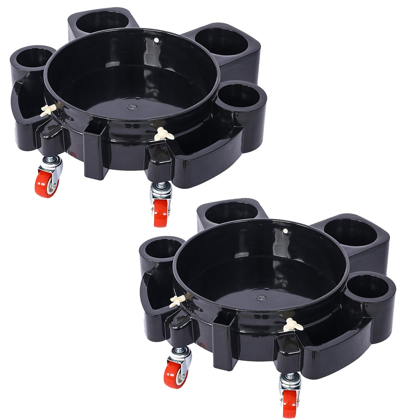 2-Piece Set: 5 Gallon Bucket Dolly with 5 Swivel Casters – Removable Rolling Dolly for Car Wash & Detailing SolidRoot Buy Furniture USA