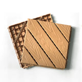 Plastic Composite Deck Tiles Set of 35pcs, Composite Decking Resist Rust, Water, Weather, Easy to DIY & Maintain, Ideal for Patios, Balconies, Rooftops, Decks, Indoor&Outdoor, 12x12" Wood color - SolidRoot Buy Furniture USA