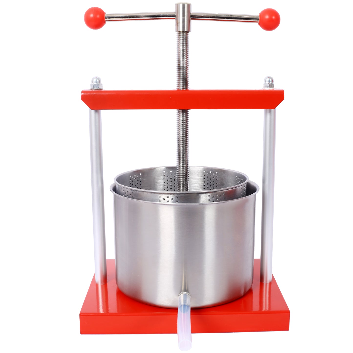 Wine Manual Press - 1.6 Gallon Stainless Steel Barrels Press Machine for Juice, Vegetable,Wine,Olive Oil