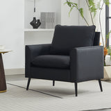 TS Cat paw leather upholstered sofa 1PC black,Nordic retro light luxury living room balcony bedroom single casual sofa chair SolidRoot Buy Furniture USA