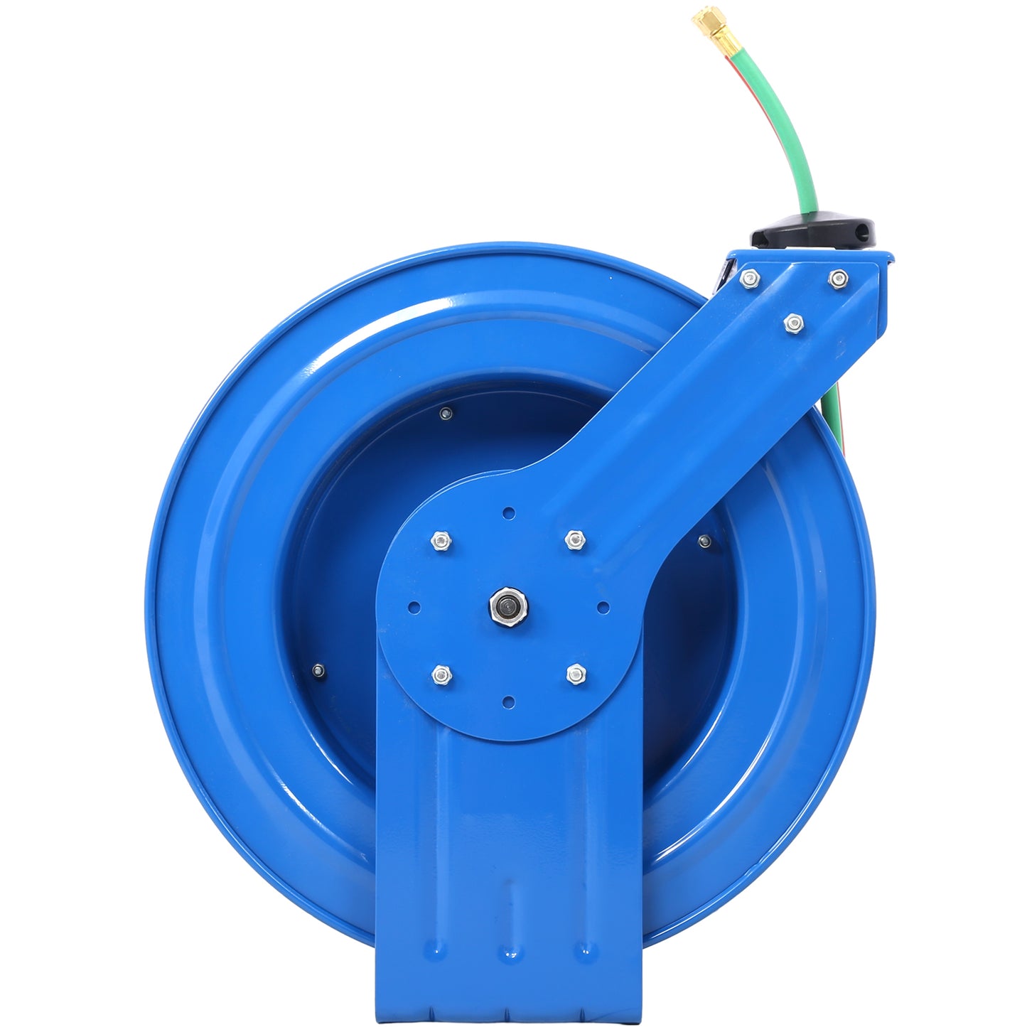 Welding Hose Reel Retractable 1/4 Inch x 100 Foot Twin Oxygen Acetylene Rubber Hoses STD Duty Max 200PSI Heavy Duty Industrial Single Arm Construction - SolidRoot Buy Furniture USA