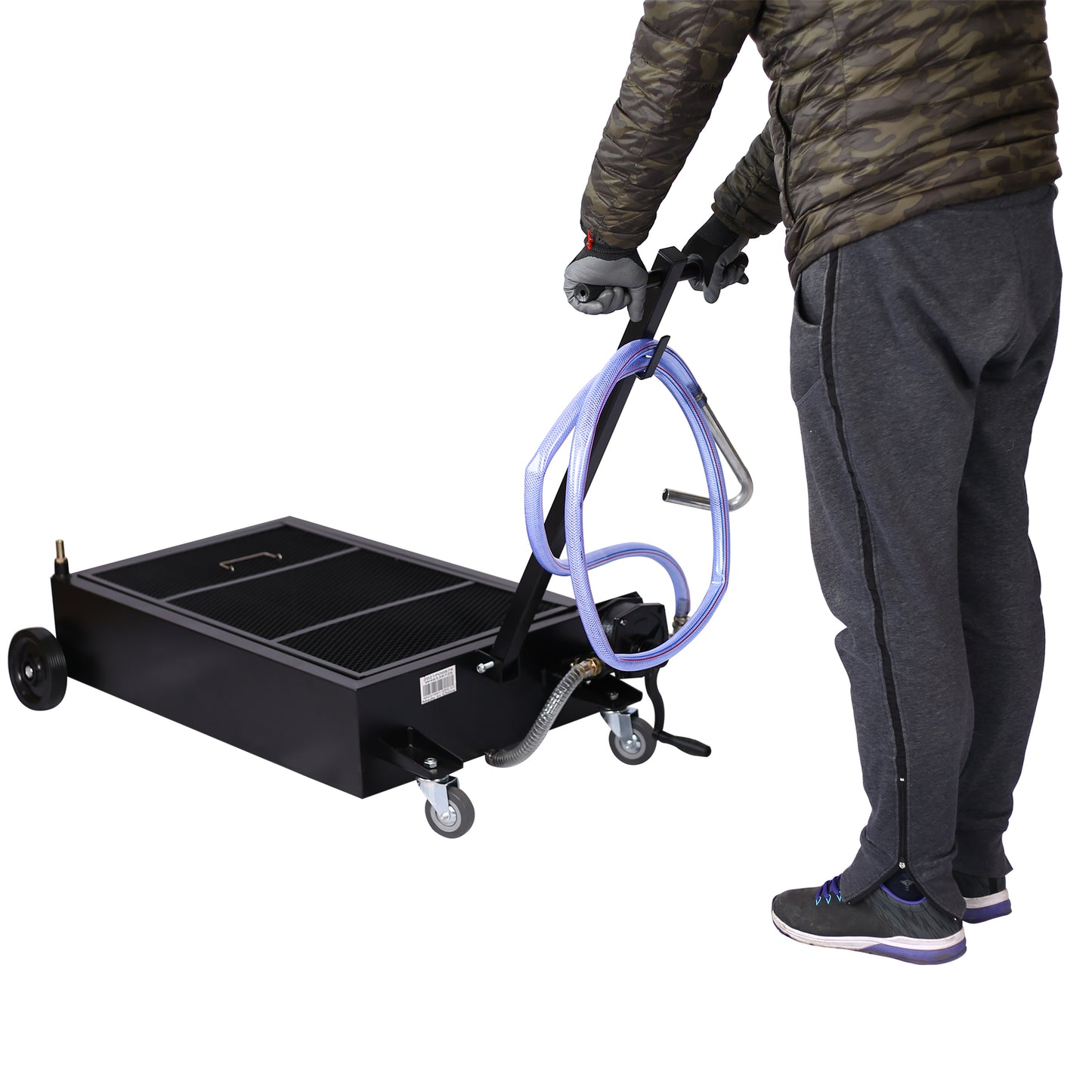 25-Gallon Low-Profile Oil Drain with Electric Pump
