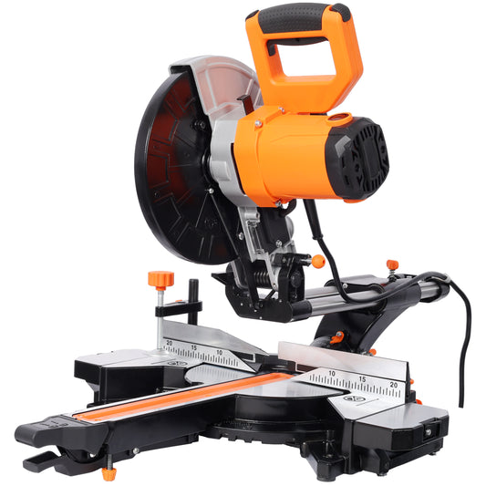 10in Single Bevel Double Speed Sliding Miter Saw,48T Blade,2-Speed 5000/3200 RPM,3.5x13in Cutting Capacity,ETL certificate SolidRoot Buy Furniture USA