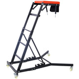 Top Automotive Creeper, Engine Creeper 42.5'-66', 330 LBS Capacity High Top Creeper, 4 Swivel Caster Wheels, Padded Deck, Foldable Creeper for Home Garage, Workshop Repair Maintenance Livingsource
