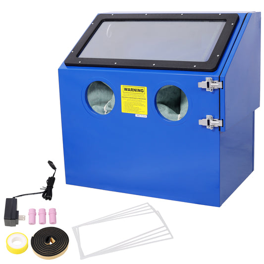 110L Bench Top Sandblast Cabinet,Ergonomic and Compact Design for Precise Sandblasting, with Heavy Steel Construction and Built-in Blast Gloves for No Sand Leakage, Bright LED Lighting System SolidRoot Buy Furniture USA
