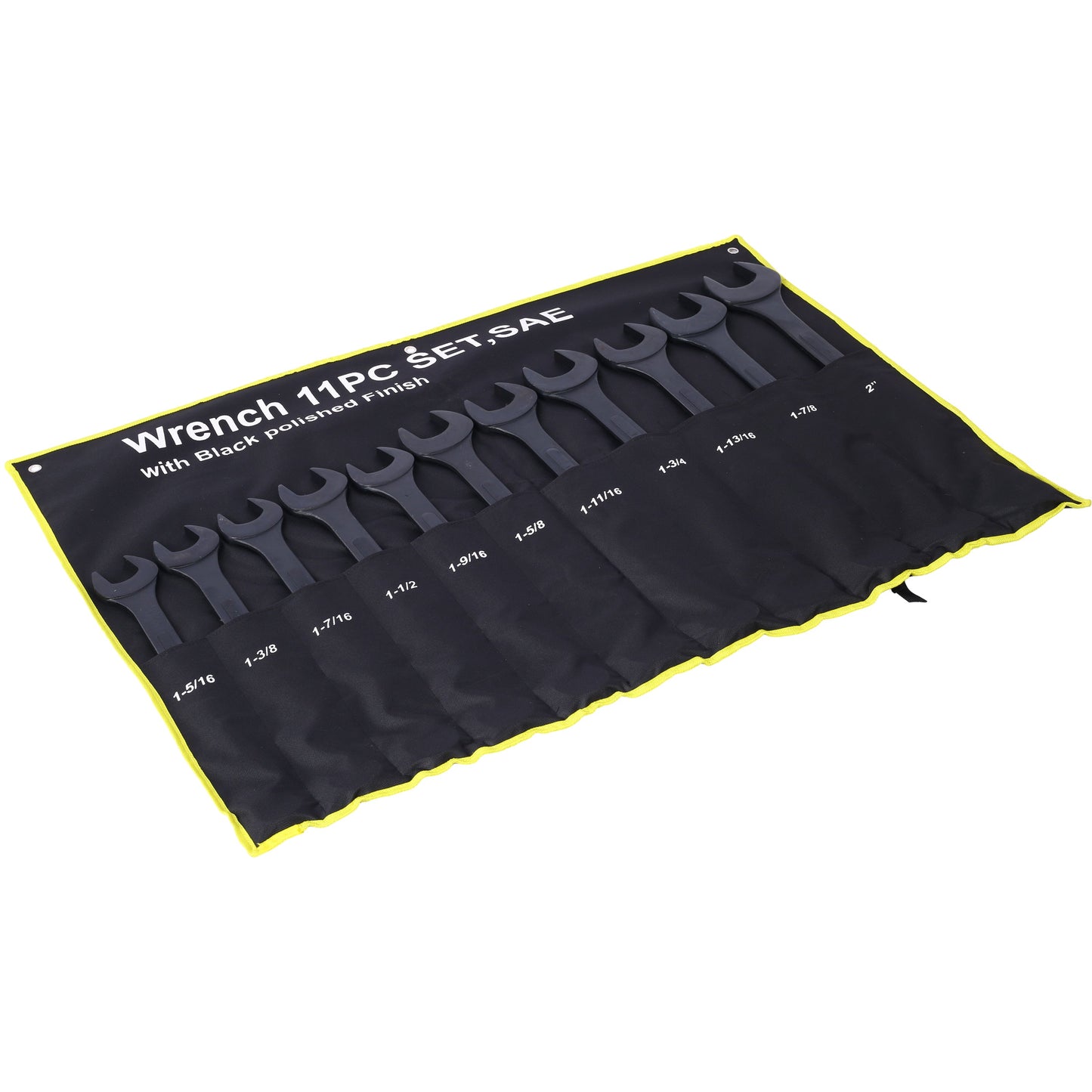 Jumbo Combination Wrench Set extra large, SAE, 11-piece, 1-5/16'' to 2'',Black Oxide, with Pouch Livingsource