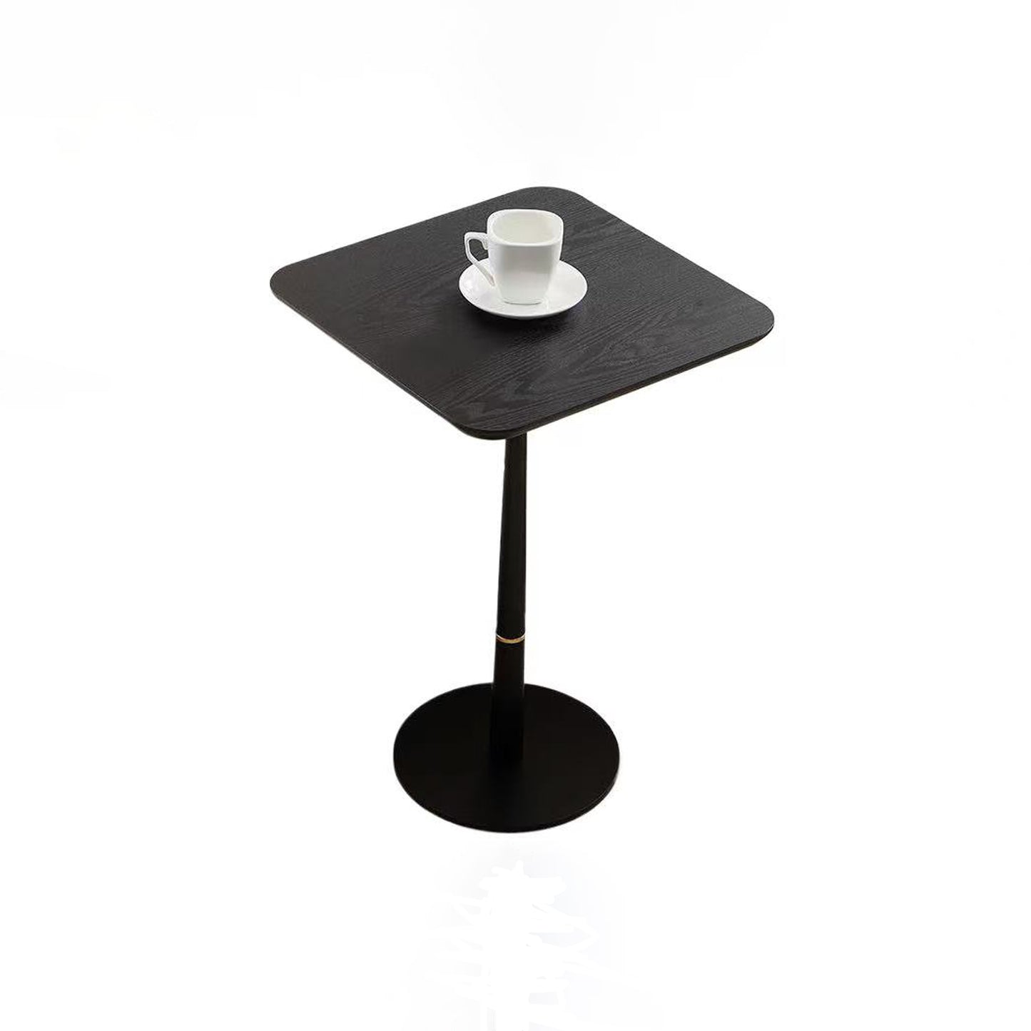 Modern Square Coffee Table and Computer Desk - Black MDF with Metal Feet and Gold Accents SolidRoot Buy Furniture USA