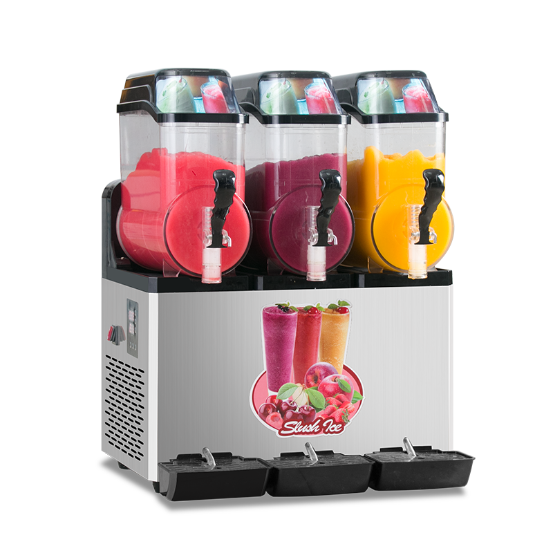 110V Commercial Slushy Machine 45L 3 Tank 1100W Stainless Steel Margarita Frozen Drink With Powerful Compressor Efficient Cooling Perfect for Supermarkets Cafes Restaurants Bars SolidRoot Buy Furniture USA