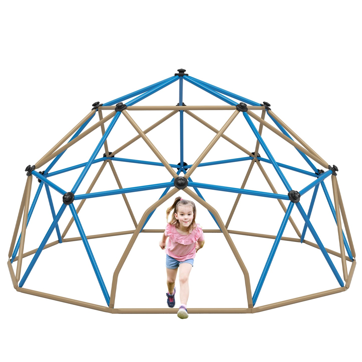 Kids Climbing Dome Tower - 13 ft Jungle Gym Geometric Playground Dome Climber Monkey Bars Play Center, Rust & UV Resistant Steel Supporting 1000 LBS SolidRoot Buy Furniture USA