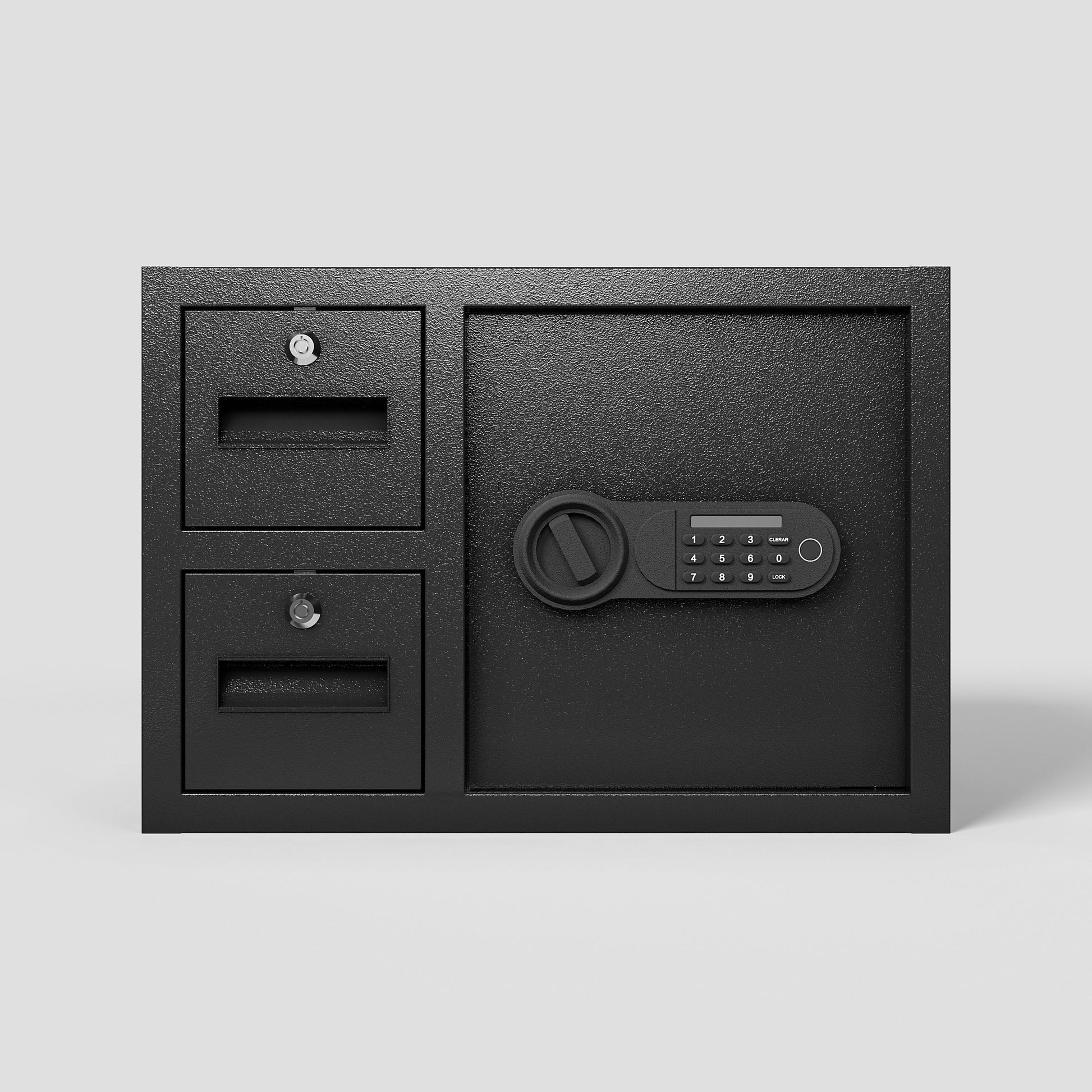 Steel Security Safe and Lock Box with Electronic Keypad - Secure Cash, Jewelry, ID Documents, Black,1.85 Cubic Feet SolidRoot Buy Furniture USA