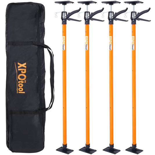 4 Pack Adjustable Support Pole,Steel 3rd Hand Support System,Support Rod for Jacks Cargo Bars Drywalls,Cabinet Jacks for Installing Cabinets,Extends from 45 to 114 Inch ,with carry bag SolidRoot Buy Furniture USA