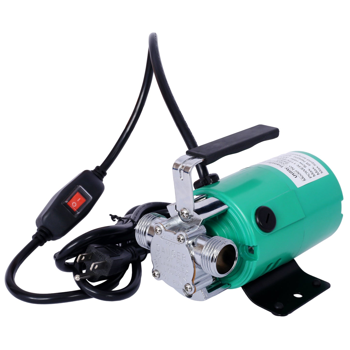 Water Transfer Pump, 115V 330 Gallon Per Hour - Portable Electric Utility Pump with ON/OFF Switch and 6' Water Hose Kit - Remove Water From Garden, Hot Tub, Pool, Aquariums, and More