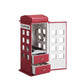 11.5" Tall Leather Jewelry Box, British Telephone Design, Burgundy Red Livingsource