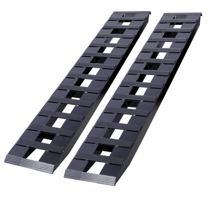 Heavy-Duty Ramps with Top Hook Attaching End, Universal Loading Ramp for Motorcycle, Tractor, ATV/UT 72' X 14' 8800 LBS 1 Pair 2 Ramps Aluminum ,Black Coating Livingsource