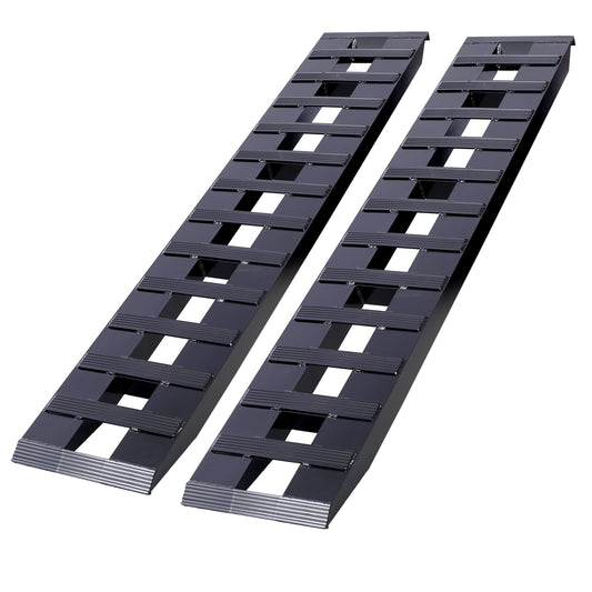 Heavy-Duty Ramps with Top Hook Attaching End, Universal Loading Ramp for Motorcycle, Tractor, ATV/UT 72' X 14' 8800 LBS 1 Pair 2 Ramps Aluminum ,Black Coating