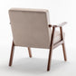 Accent Chair with Microfiber Upholstery and Solid Wood Frame, Classic Mid-Century Modern Living Room Furniture for Extra Seating, Light Camel Livingsource